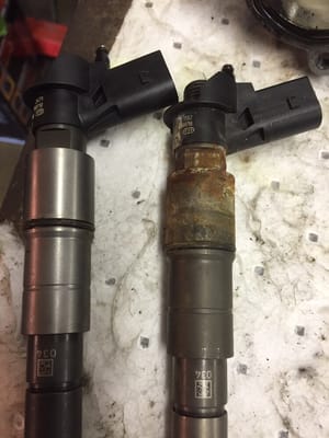 Here's the old Injector next to the new injector,