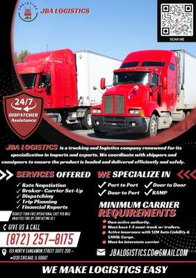 Want to become a CARRIER?? Contact Us Now!!

We make Logistics Easy!