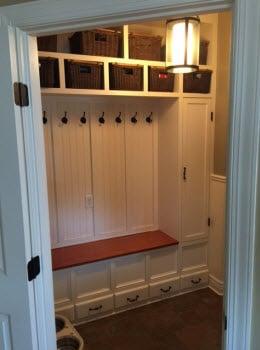 Custom mud room cubby unit