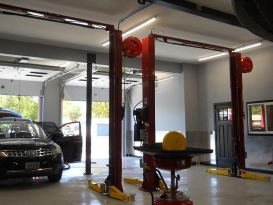 Two of the service bays at Auto Works 360 in Billings, MT