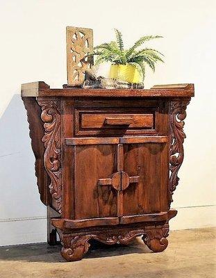 Hand Carved Reclaimed Teak Indonesian Console Cabinet from Gado Gado