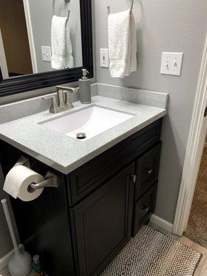 Basement bathroom renovation