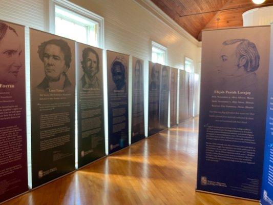 Part of the National Abolition Hall of Fame exhibit on the second floor.