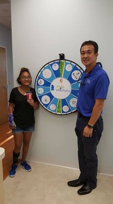 Patients love our spinning wheel!