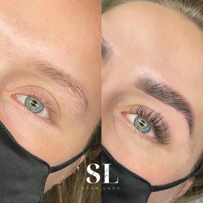 Eyebrow Lamination and Natural Set