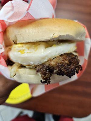 Big Mike - steak, egg And cheese bagel