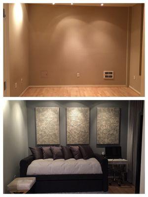 Paint: walls, ceiling, decorative wall, trim, doors