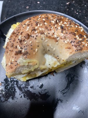 Bagel sandwhich with cheese