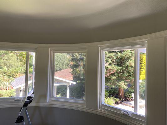 Casement wood windows.