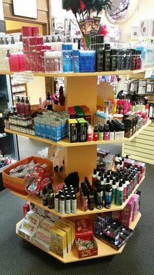 Lubes, oils, creams, gag gifts, etc.