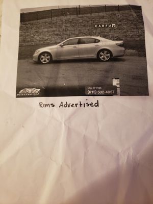 Rims advertised