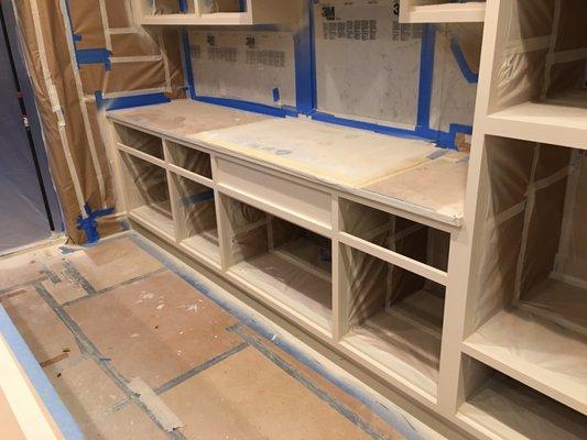 Kitchen in Bellevue during refinishing