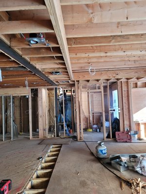 Metal beams and framing