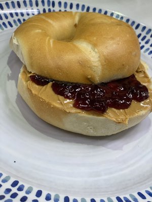 PB&J on a bagel $3.00