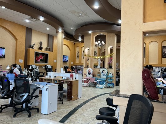 Inside the salon