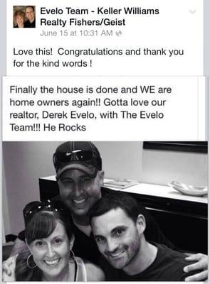 Another successful closing and happy homeowners with Derek Evelo and The Evelo Team