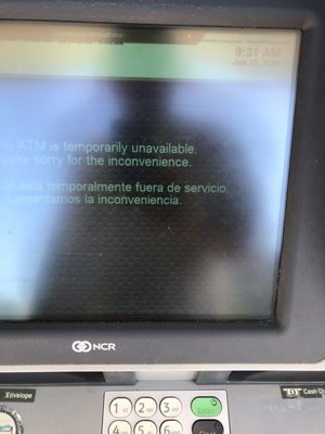 ATM machine out of service again