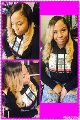 Sew-in weave with minimal leave out