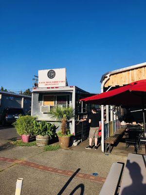 Food carts next to Beer Porch