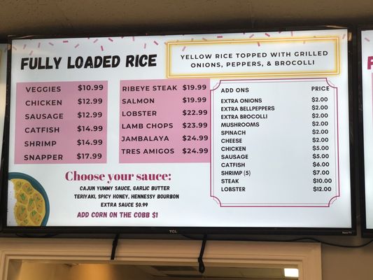 Rice Menu