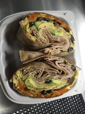 Black beans & sweet potatoes burrito