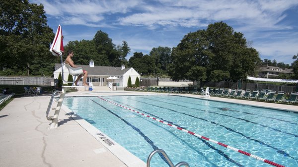 A shot of the 25 meter swimming pool