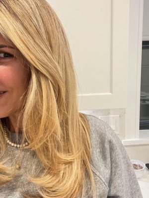 Keratin treatment and blonde highlights by Ann