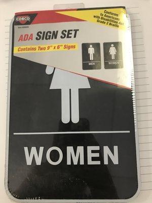 bathroom signs