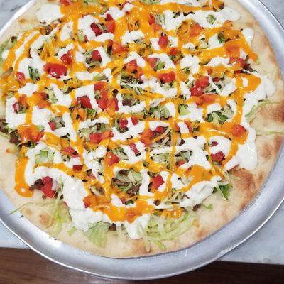 Mexican taco Pizza