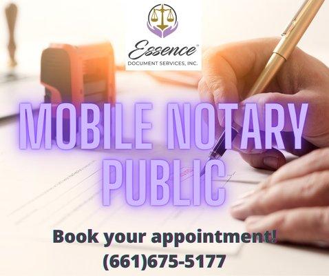 Mobile Notary Public at your service.