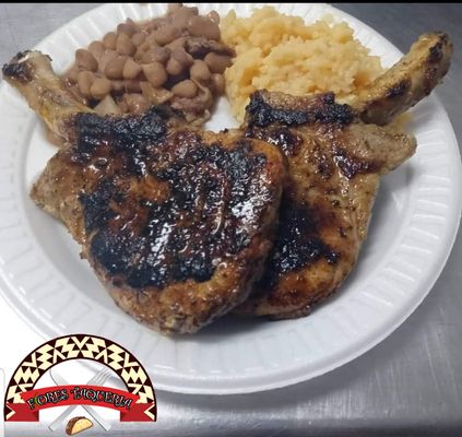 Single Pork Chop plate!