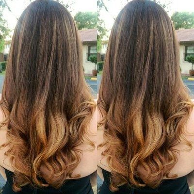 Bayalage hair color and style