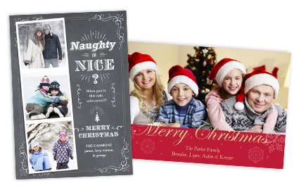 Custom Christmas family photo cards