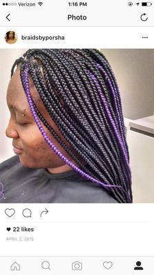 Long individual braids