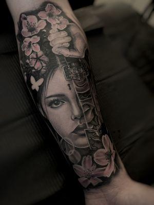 Geisha tattoo realism style