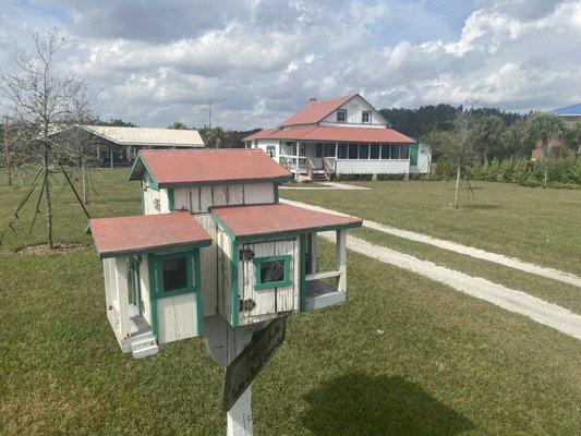 Mailbox library replica of cracker house and cracker house