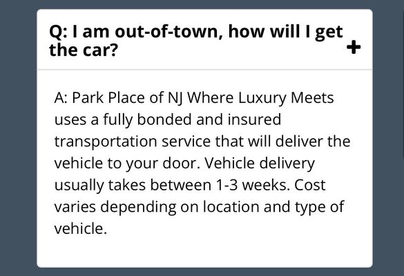 Second snippet from dealership's website.