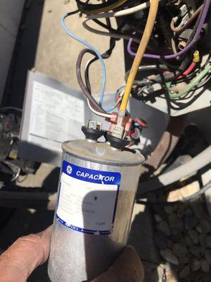 Blown capacitor