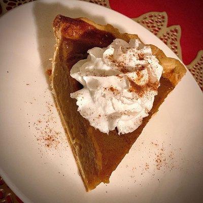 Vegan Pumpkin Pie and coconut whip cream