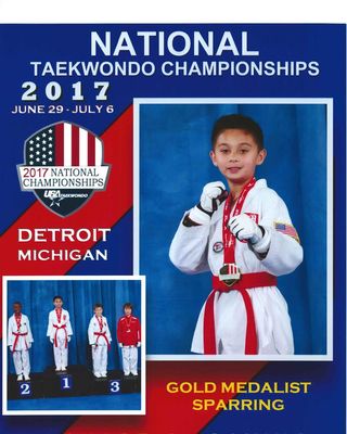 Chase Gavino - Yong In Taekwondo- 2017 USA Taekwondo 8-9 red belt heavy weight national champion!