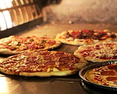 Wood fired pizza served from the oven to your table!