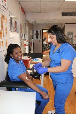 Training phlebotomist