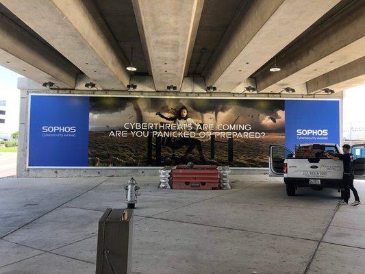 Huge wall sign at Austin Bergstrom airport