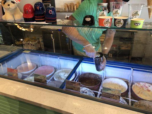 Nice selection of ice cream