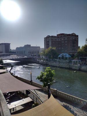 Beautiful downtown river walk district