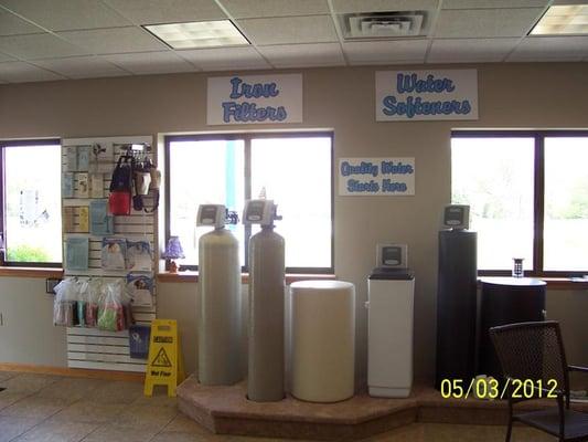 Iron filters and water softeners