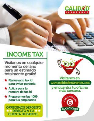 Tax Preparation services / preparacion de impuestos mejores precios y mas dinero de retorno