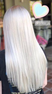 Platinum Blonde Hair done by Jessica @ The Mane Room