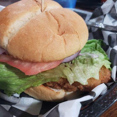 Fried steak sandwich