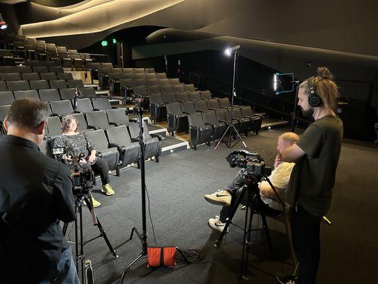 Recording a subject matter expert on AI down at the Perot Museum in Dallas